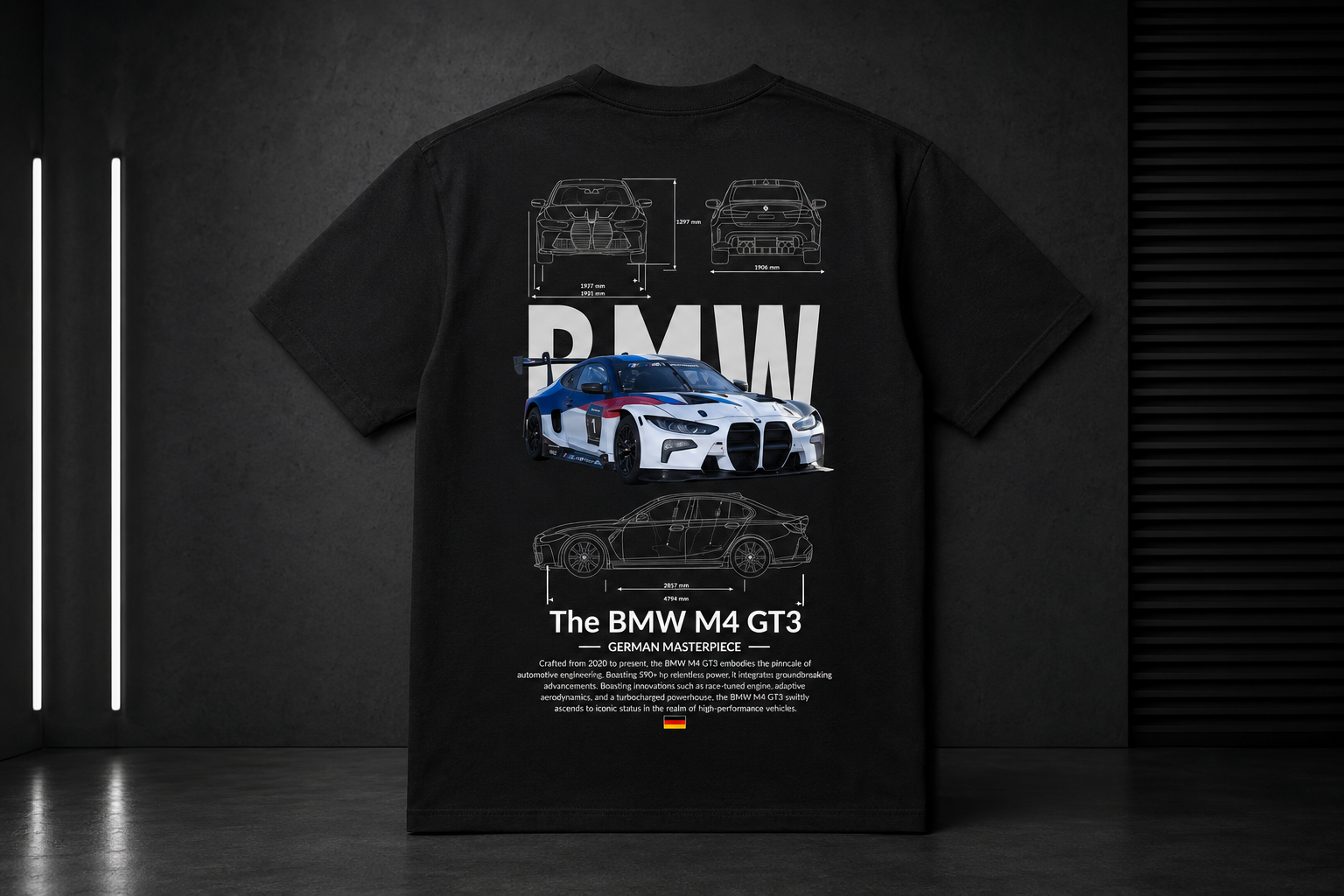 Drop Shoulder BMW M4 GT3 T-Shirt