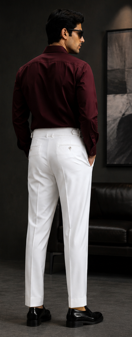 Gurkha Pant White Colored