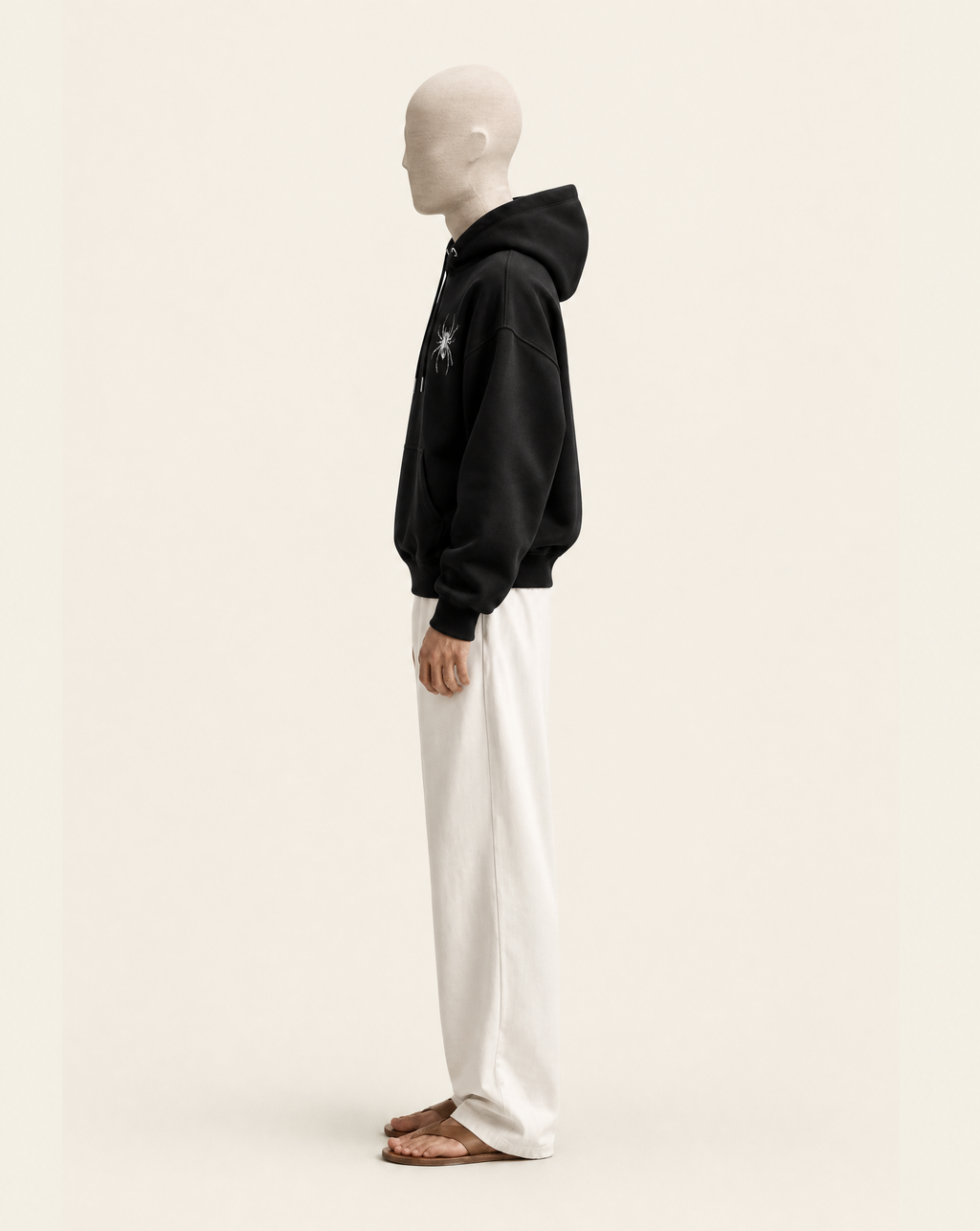 Spider Oversized Hoodie - Black