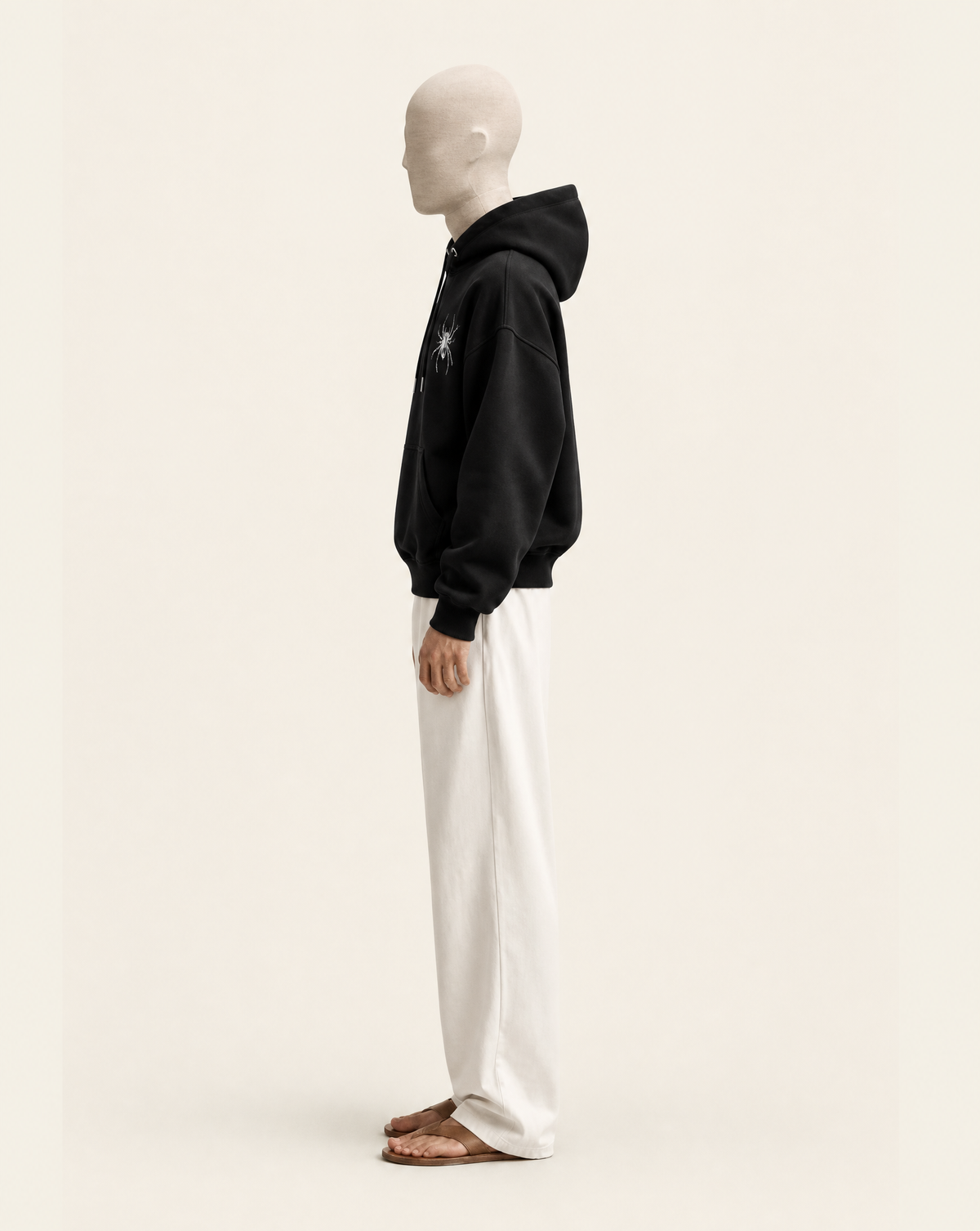 Spider Oversized Hoodie - Black