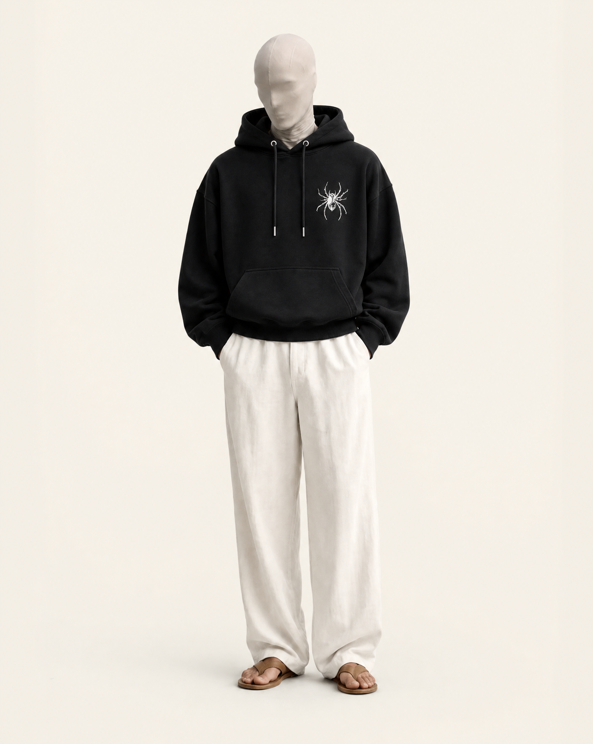 Spider Oversized Hoodie - Black