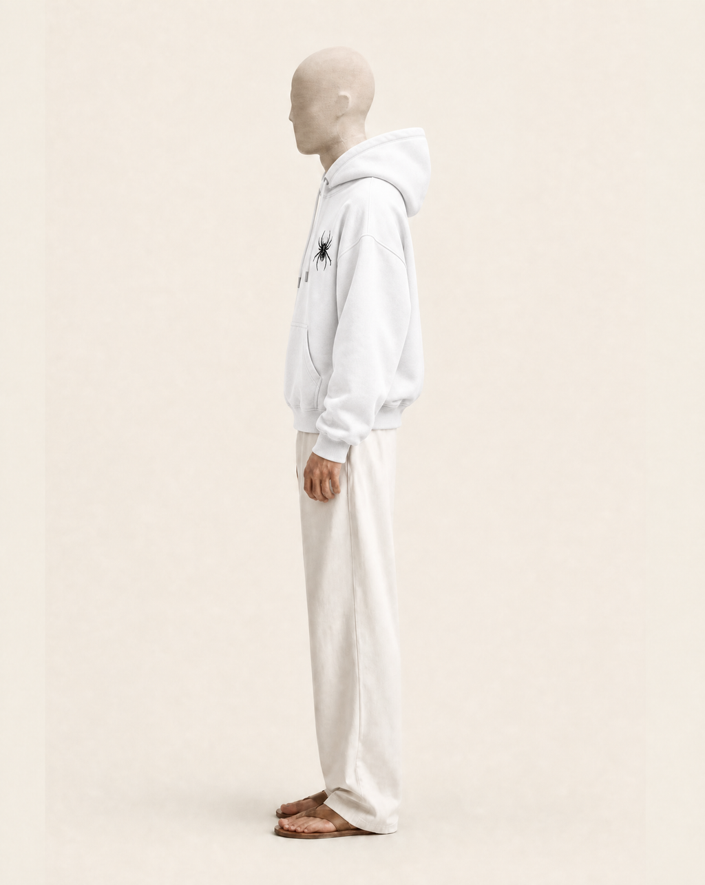 Spider Oversized Hoodie – White