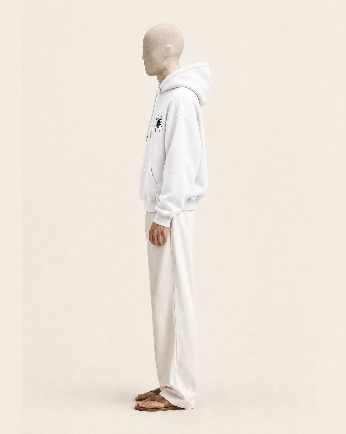 Spider Oversized Hoodie – White